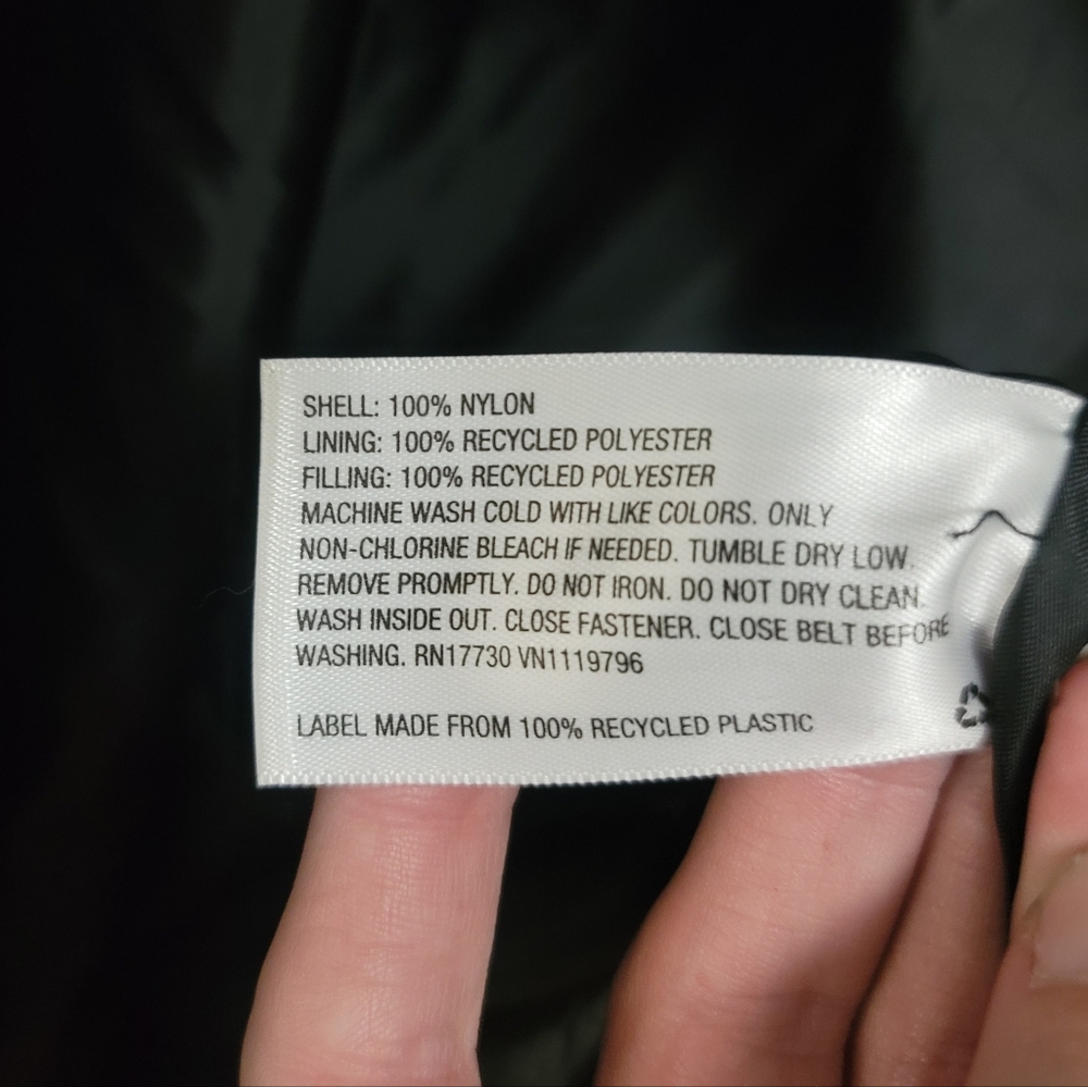 EUC A New Day Long Black Puffer Jacket - Picture 6 of 6